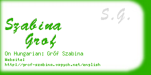 szabina grof business card